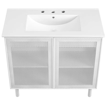 Modway EEI-6678 Calla 36" Perforated Metal Bathroom Vanity Modway