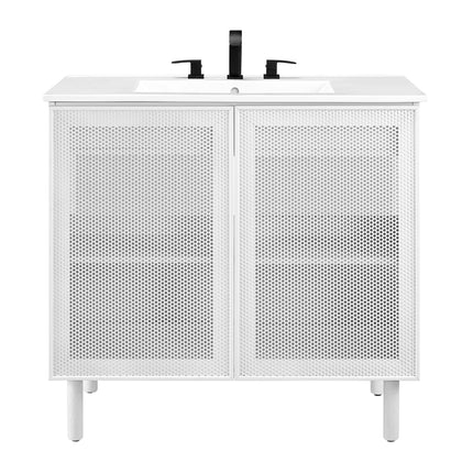 Modway EEI-6678 Calla 36" Perforated Metal Bathroom Vanity Modway