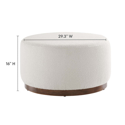 Modway EEI-6681 Tilden Large 29" Round Boucle Upholstered Ottoman - Plaza Home Decor
