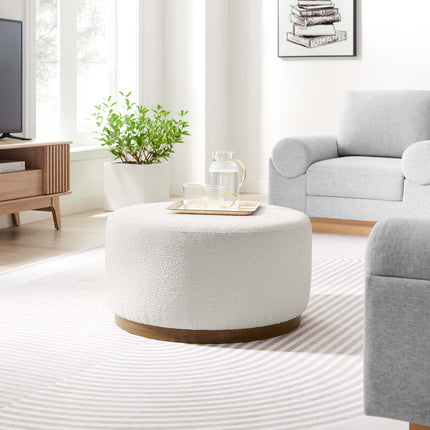 Modway EEI-6681 Tilden Large 29" Round Boucle Upholstered Ottoman - Plaza Home Decor