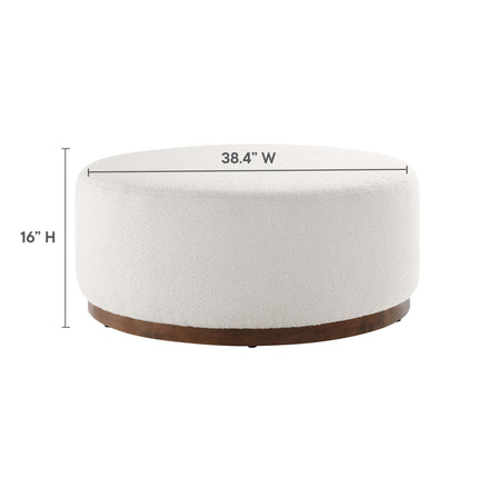 Modway EEI-6682 Tilden Large 38" Round Boucle Upholstered Upholstered Ottoman - Plaza Home Decor