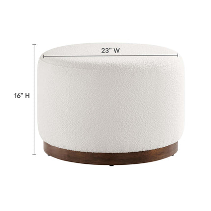 Modway EEI-6683 Tilden Large 23" Round Boucle Upholstered Upholstered Ottoman - Plaza Home Decor