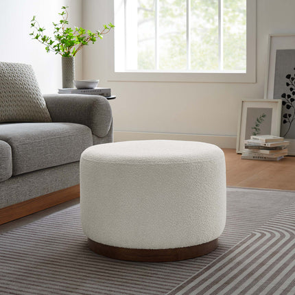 Modway EEI-6683 Tilden Large 23" Round Boucle Upholstered Upholstered Ottoman - Plaza Home Decor