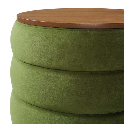 Modway EEI-6684 Mezzo Round Performance Velvet Storage Ottoman Modway