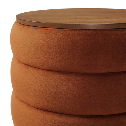 Modway EEI-6684 Mezzo Round Performance Velvet Storage Ottoman Modway