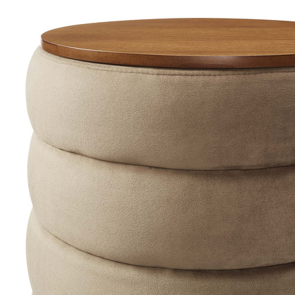 Modway EEI-6684 Mezzo Round Performance Velvet Storage Ottoman Modway