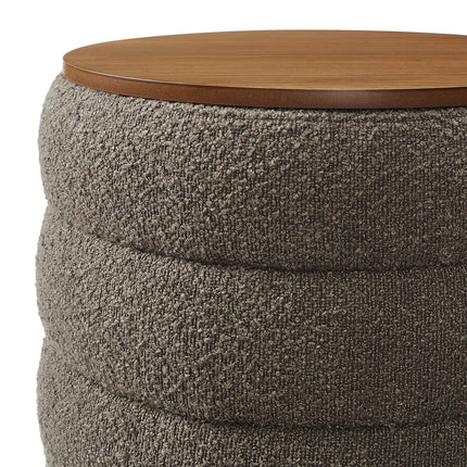 Modway EEI-6685 Mezzo Round Boucle Fabric Storage Ottoman Modway