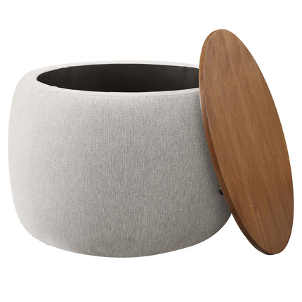 Modway EEI-6688 Perla Woven Heathered Fabric Upholstered Storage Ottoman Modway