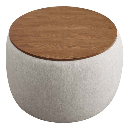 Modway EEI-6688 Perla Woven Heathered Fabric Upholstered Storage Ottoman Modway