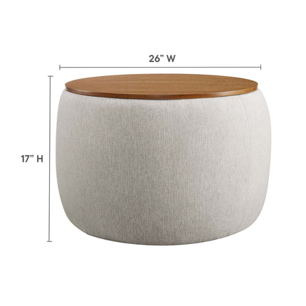 Modway EEI-6688 Perla Woven Heathered Fabric Upholstered Storage Ottoman Modway