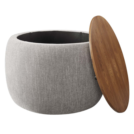 Modway EEI-6688 Perla Woven Heathered Fabric Upholstered Storage Ottoman Modway