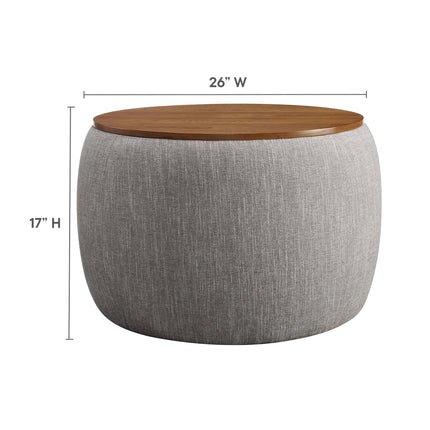 Modway EEI-6688 Perla Woven Heathered Fabric Upholstered Storage Ottoman Modway