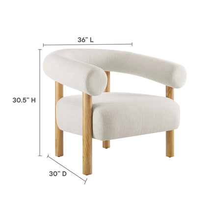 Modway EEI-6689 Sable Upholstered Fabric Armchair Modway