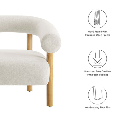 Modway EEI-6689 Sable Upholstered Fabric Armchair Modway