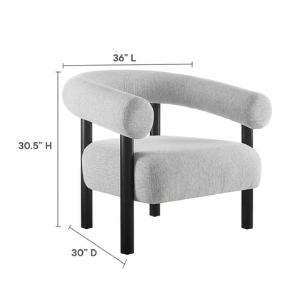 Modway EEI-6689 Sable Upholstered Fabric Armchair Modway