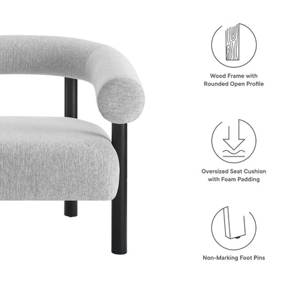 Modway EEI-6689 Sable Upholstered Fabric Armchair Modway
