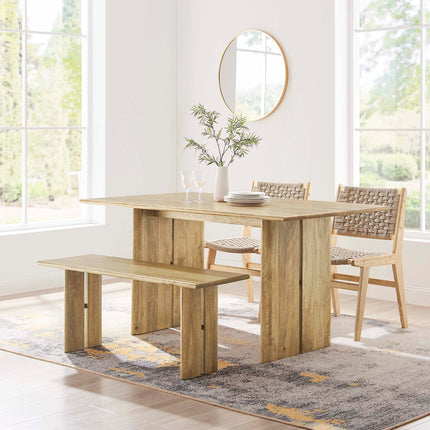 Modway EEI-6690 Amistad 60" Wood Dining Table and Bench Set Modway