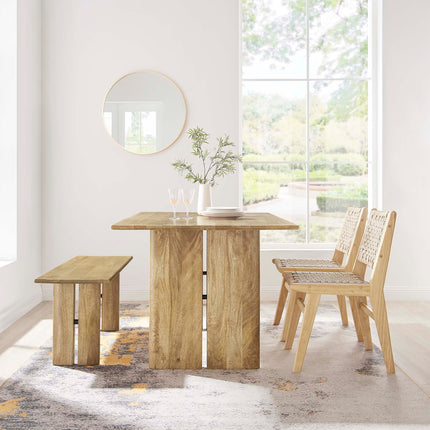 Modway EEI-6690 Amistad 60" Wood Dining Table and Bench Set Modway