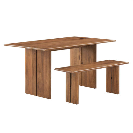 Modway EEI-6690 Amistad 60" Wood Dining Table and Bench Set Modway