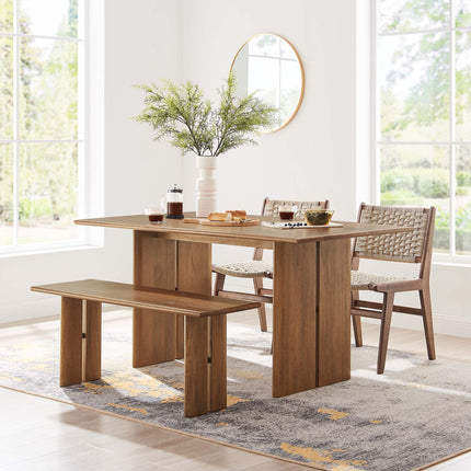 Modway EEI-6690 Amistad 60" Wood Dining Table and Bench Set Modway