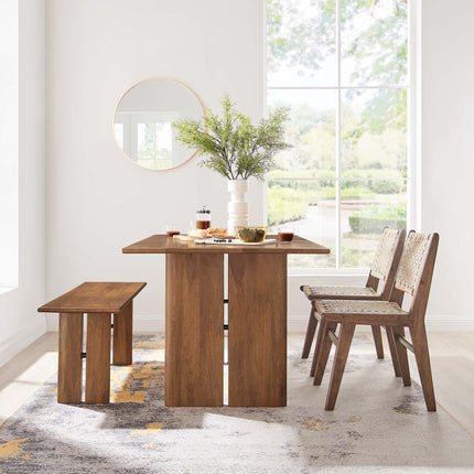Modway EEI-6690 Amistad 60" Wood Dining Table and Bench Set Modway