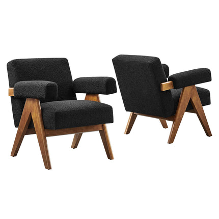 Modway EEI-6703 Lyra Boucle Fabric Armchair Set of 2 Modway