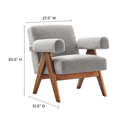 Modway EEI-6703 Lyra Boucle Fabric Armchair Set of 2 Modway
