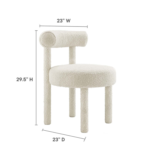 Modway EEI-6705 Toulouse Boucle Fabric Dining Chair Set of 2 - Plaza Home Decor