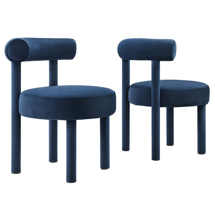 Modway EEI-6706 Toulouse Performance Velvet Dining Chair Set of 2 - Plaza Home Decor