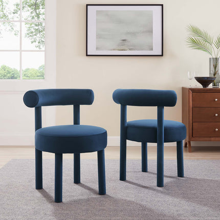 Modway EEI-6706 Toulouse Performance Velvet Dining Chair Set of 2 - Plaza Home Decor
