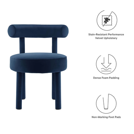 Modway EEI-6706 Toulouse Performance Velvet Dining Chair Set of 2 - Plaza Home Decor