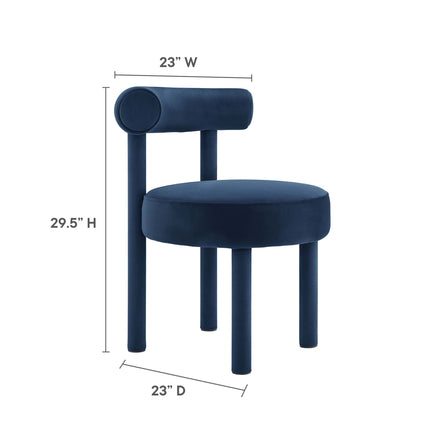Modway EEI-6706 Toulouse Performance Velvet Dining Chair Set of 2 - Plaza Home Decor