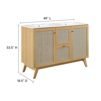 Modway EEI-6721 Soma 48" Double Sink Bathroom Vanity - Plaza Home Decor