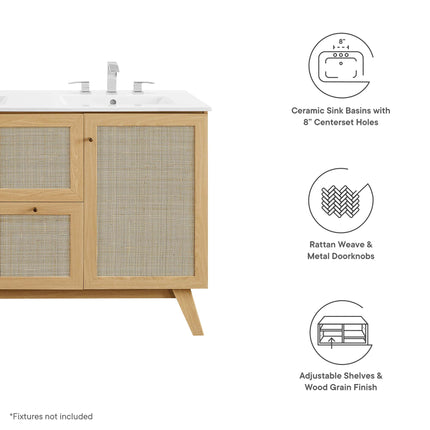 Modway EEI-6721 Soma 48" Double Sink Bathroom Vanity - Plaza Home Decor