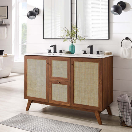 Modway EEI-6721 Soma 48" Double Sink Bathroom Vanity - Plaza Home Decor