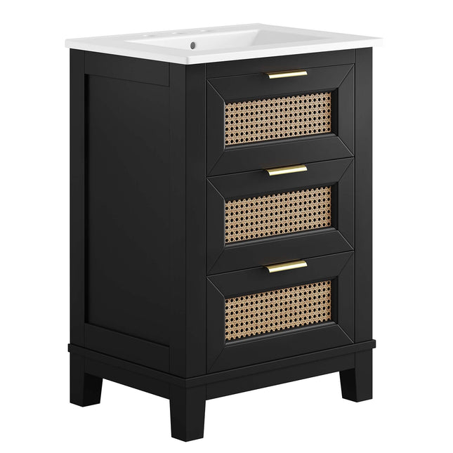 Modway EEI-6723 Dixie 24" Solid Wood Bathroom Vanity Modway