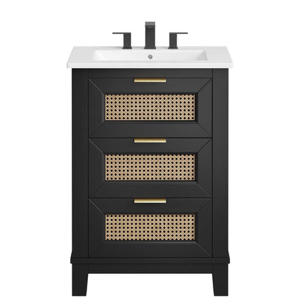 Modway EEI-6723 Dixie 24" Solid Wood Bathroom Vanity Modway