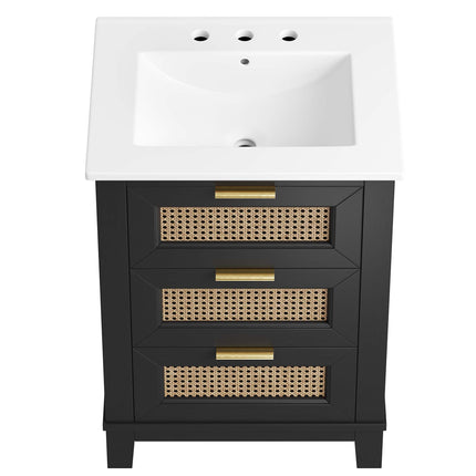 Modway EEI-6723 Dixie 24" Solid Wood Bathroom Vanity Modway