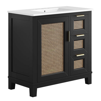Modway EEI-6725 Dixie 36" Solid Wood Bathroom Vanity Cabinet Modway