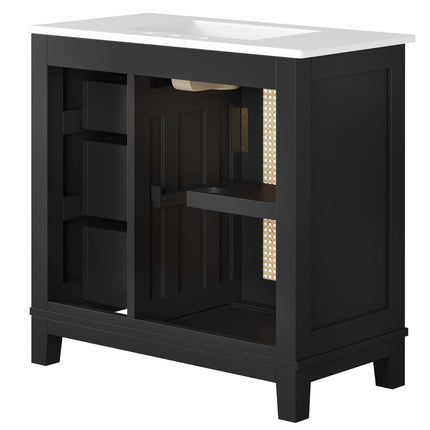 Modway EEI-6725 Dixie 36" Solid Wood Bathroom Vanity Cabinet Modway