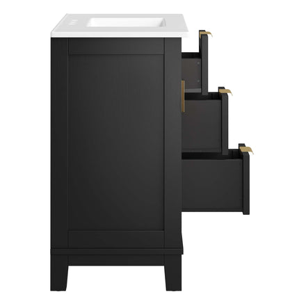 Modway EEI-6725 Dixie 36" Solid Wood Bathroom Vanity Cabinet Modway