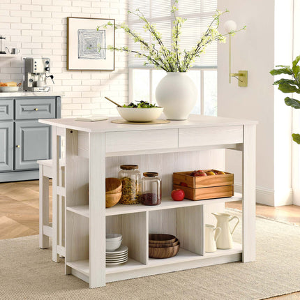 Modway EEI-6731 Meadowbrook 3-Piece Kitchen Island and Stool Set Modway
