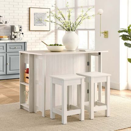 Modway EEI-6731 Meadowbrook 3-Piece Kitchen Island and Stool Set Modway