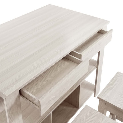 Modway EEI-6731 Meadowbrook 3-Piece Kitchen Island and Stool Set Modway