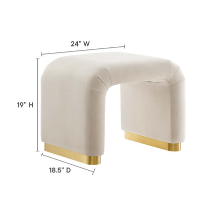 Modway EEI-6733 Koda Performance Velvet Waterfall Stool Modway
