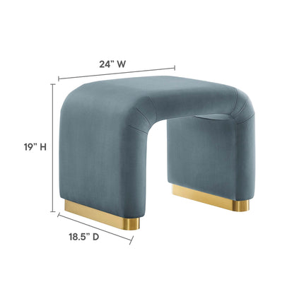 Modway EEI-6733 Koda Performance Velvet Waterfall Stool Modway