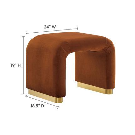 Modway EEI-6733 Koda Performance Velvet Waterfall Stool Modway
