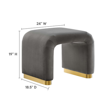 Modway EEI-6733 Koda Performance Velvet Waterfall Stool Modway