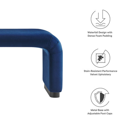 Modway EEI-6734 Koda Performance Velvet Waterfall Long Bench Modway
