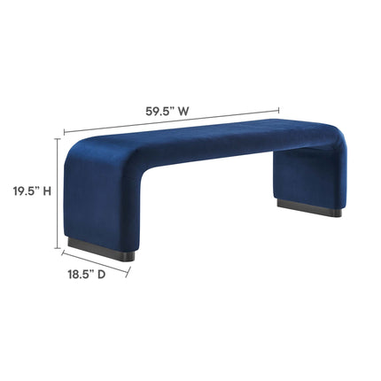 Modway EEI-6734 Koda Performance Velvet Waterfall Long Bench Modway